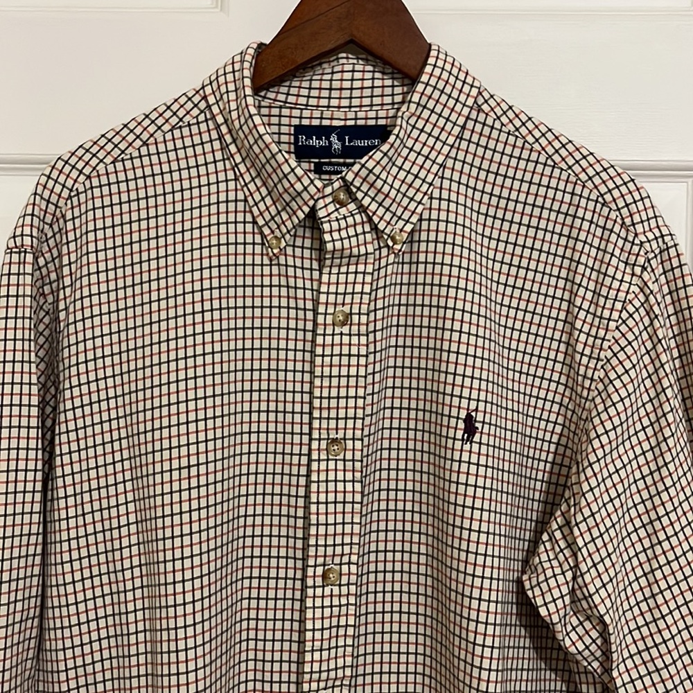 Ralph Lauren Mens Button‎ Down Multi-Colour Plaid Size XL